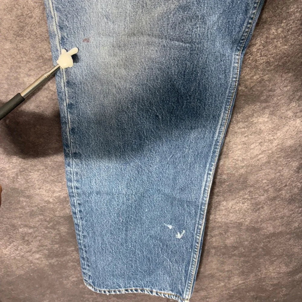 VTG 90s Levis 501 STF Jeans Mens 46x32 Made in USA Blue Straight Leg Button Fly